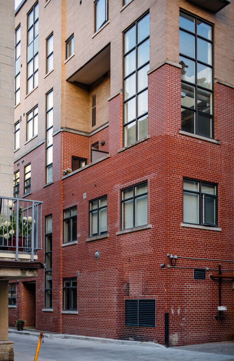 Steam Plant Lofts Showing Exterior Close Up of Building