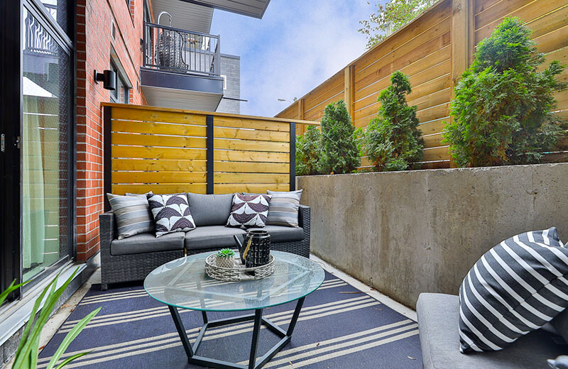 Sunday School Lofts Showing Backyard of Suite